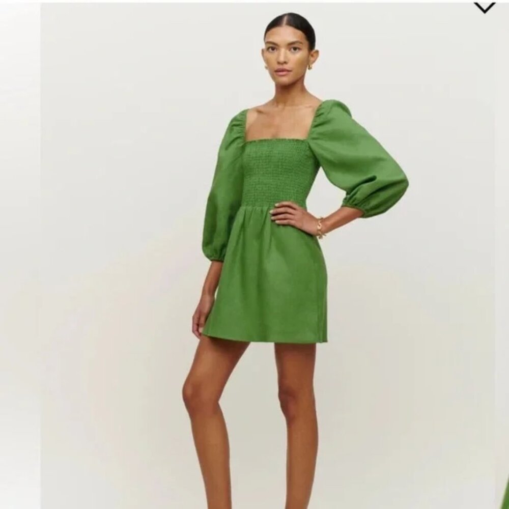Reformation Greyson mini linen dress